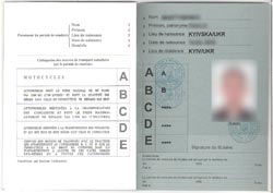 Международное водительское удостоверение 9-10 страницы. Нажмите для увеличения изображения